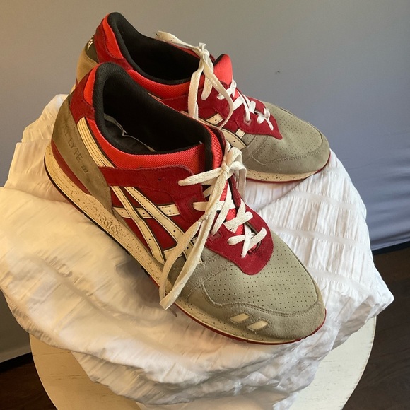 ASICS Gel Lyte 3 “Crane” Red/Gray Suede, Men’s Athletic Shoe, Size 11 - Picture 8 of 16
